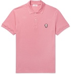 Alexander McQueen - Slim-Fit Skull-Embellished Organic Cotton-Piqué Polo Shirt - Pink