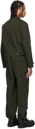 Helmut Lang Green Cotton Jumpsuit