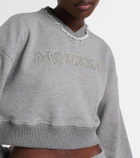 Alexander McQueen Logo cropped cotton sweatshirt