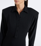 Mugler Wool-blend polo sweater