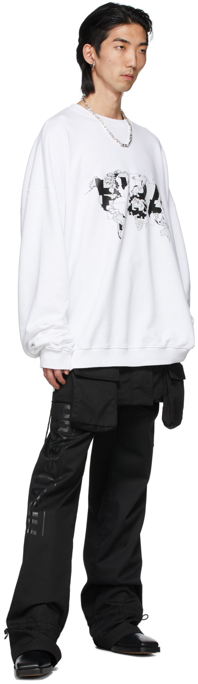 Hood by Air White Graphic 'International' Sweatshirt