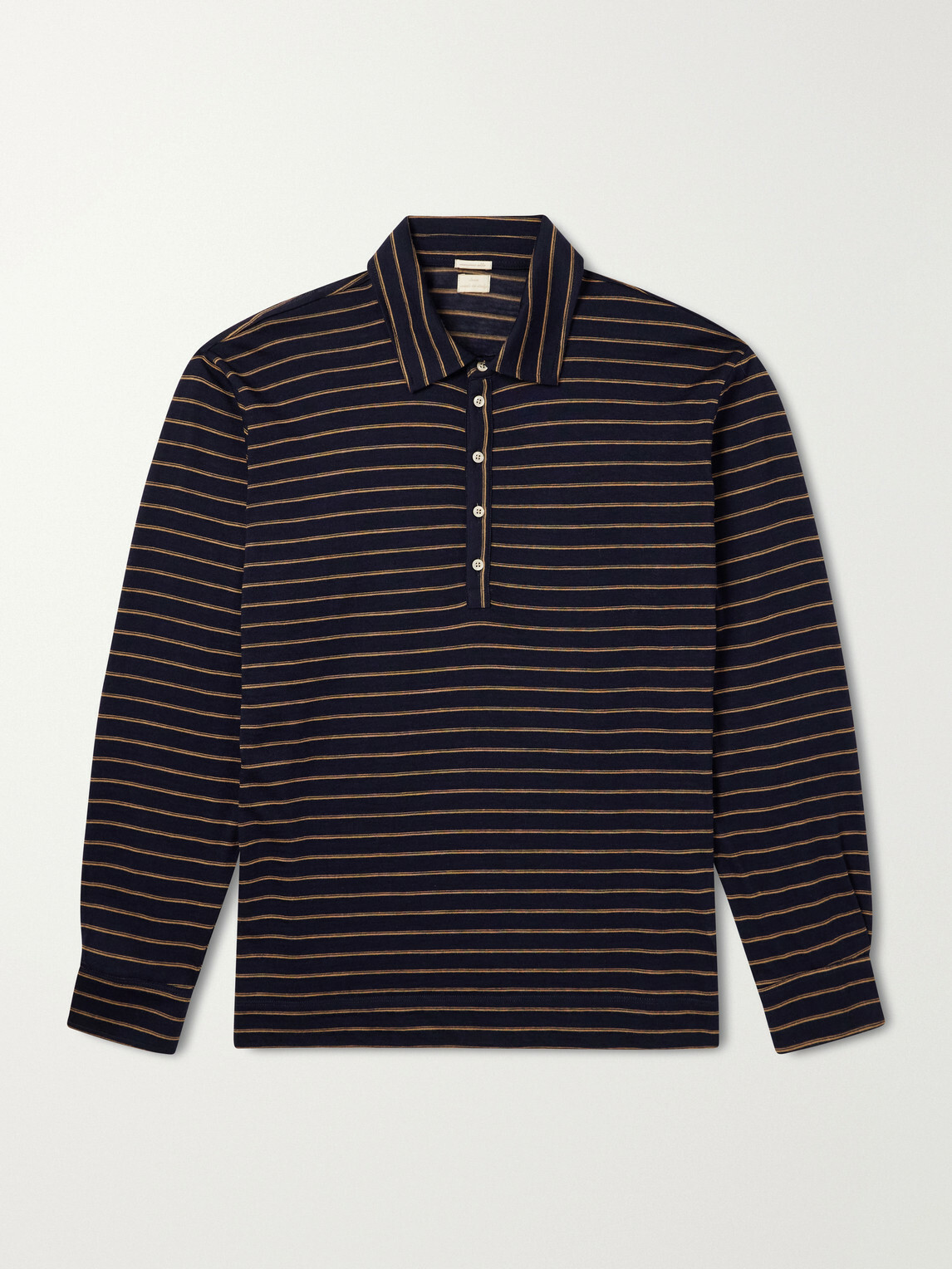 Massimo Alba - Raya Striped Cotton-Jersey Polo Shirt - Blue