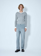 Miu Miu Steel Gray Garment-Dyed Twill Pants