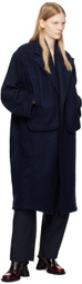 Henrik Vibskov Navy Big Bag Coat