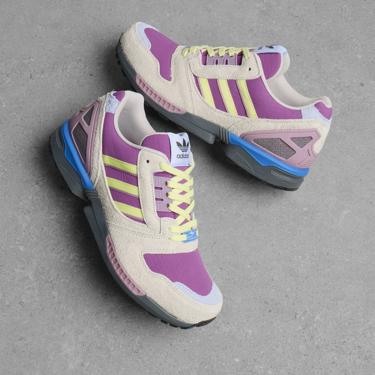 Adidas Men's ZX 8000 Sneaker in Lucky Pink/Yellow Tint/Grey Six adidas