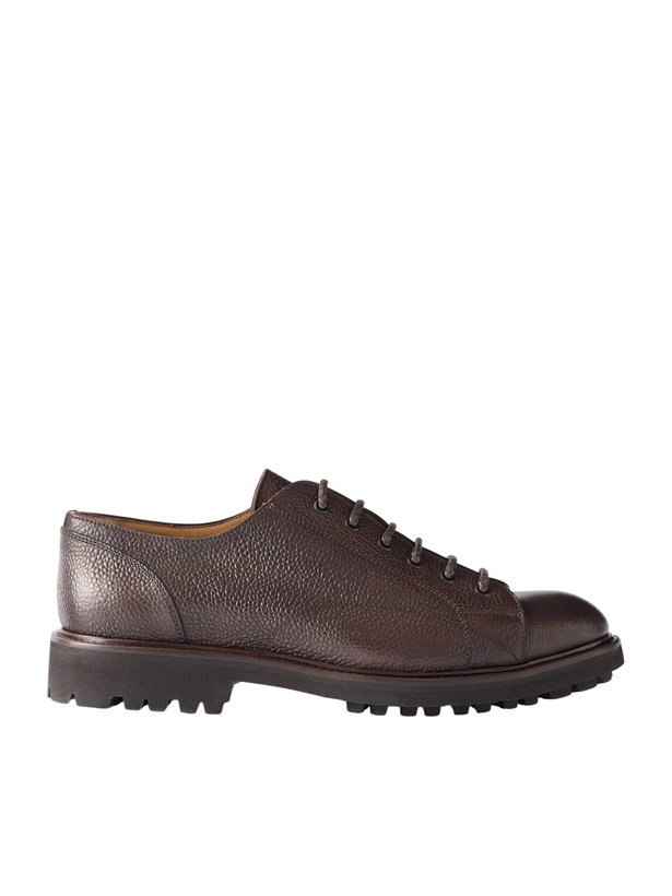 Photo: Mr P. - Full-Grain Leather Derby Shoes - Brown
