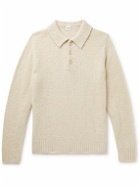 Aspesi - Brushed-Wool Polo Sweater - Neutrals