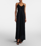 Alaïa Draped jersey maxi dress