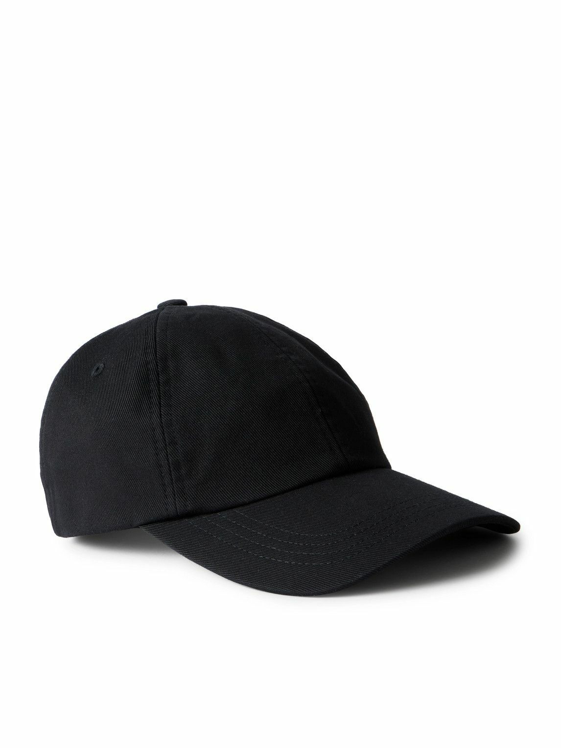 Mr P. - Leather-Trimmed Cotton-Twill Baseball Cap