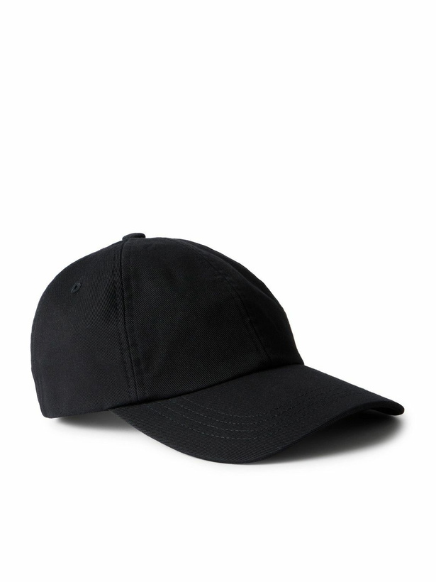 Photo: Mr P. - Leather-Trimmed Cotton-Twill Baseball Cap