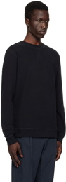 Sunspel Black Loopback Sweatshirt