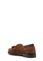 Stuart Weitzman Lottie Tassel Suede Loafers Brown