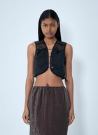 Cecilie Bahnsen Mesh Panel Crop Top