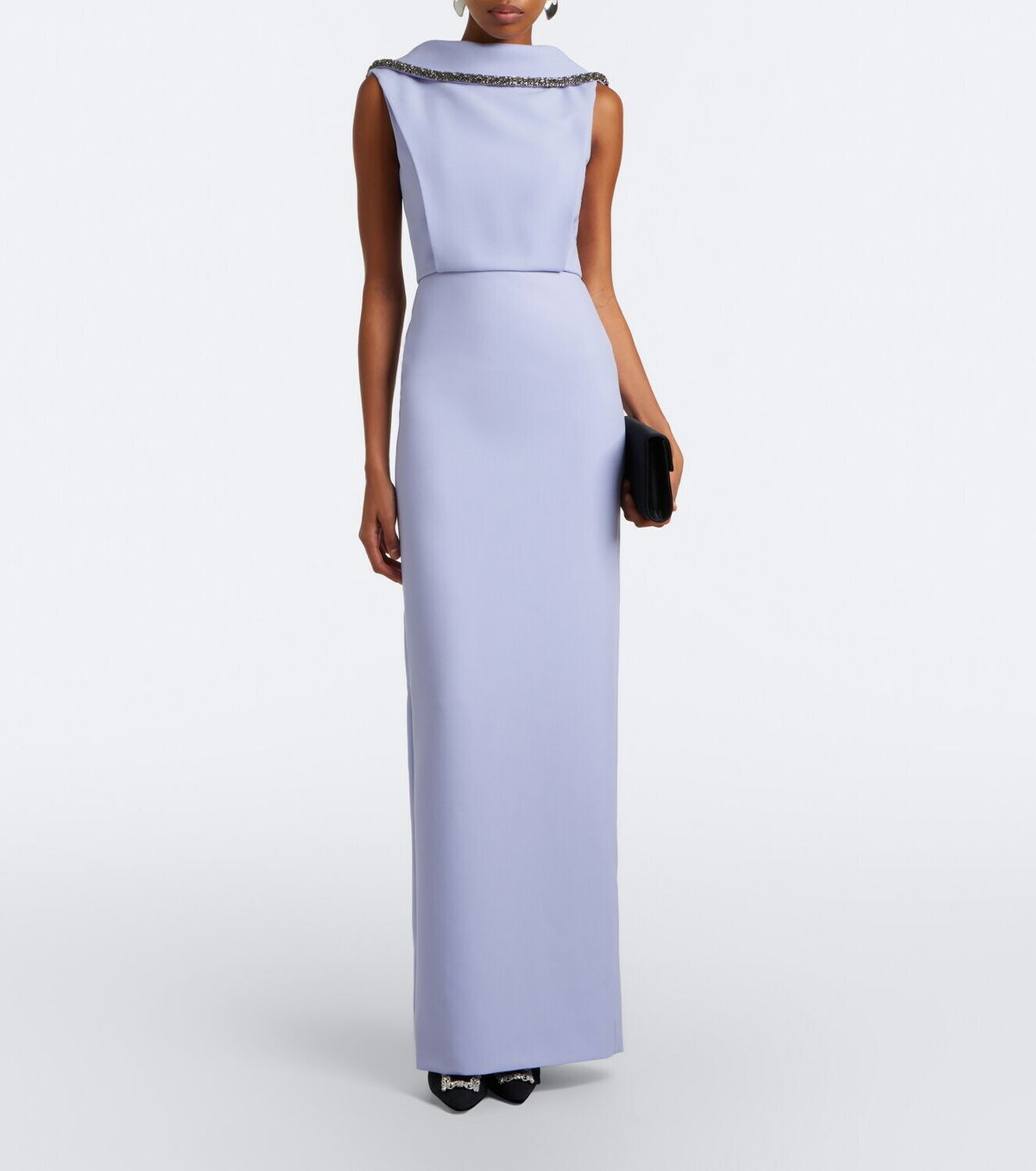 Roland Mouret Embellished crêpe gown