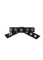 Ganni Bow Eyelet-embellished Satin Hair Clip - Black - One Size
