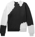 AMIRI - Oversized Distressed Tie-Dyed Loopback Cotton-Jersey Sweatshirt - Men - Black