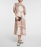 Zimmermann Day bandana linen midi dress