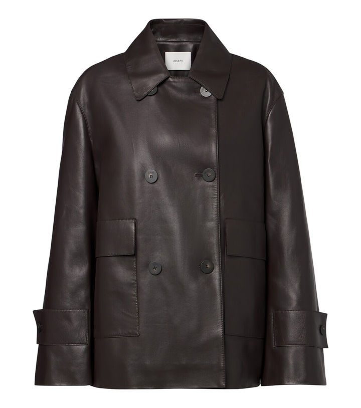 Photo: Joseph Delia double-breasted leather jacket