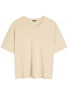 Joseph Crop Tee Viscose Animation Fine-knit T-shirt Cream