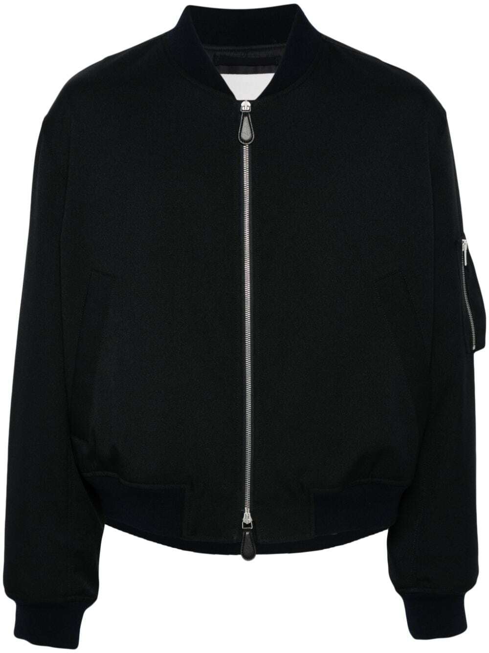 Jil Sander Navy Zip Bomber Jacket Jil Sander