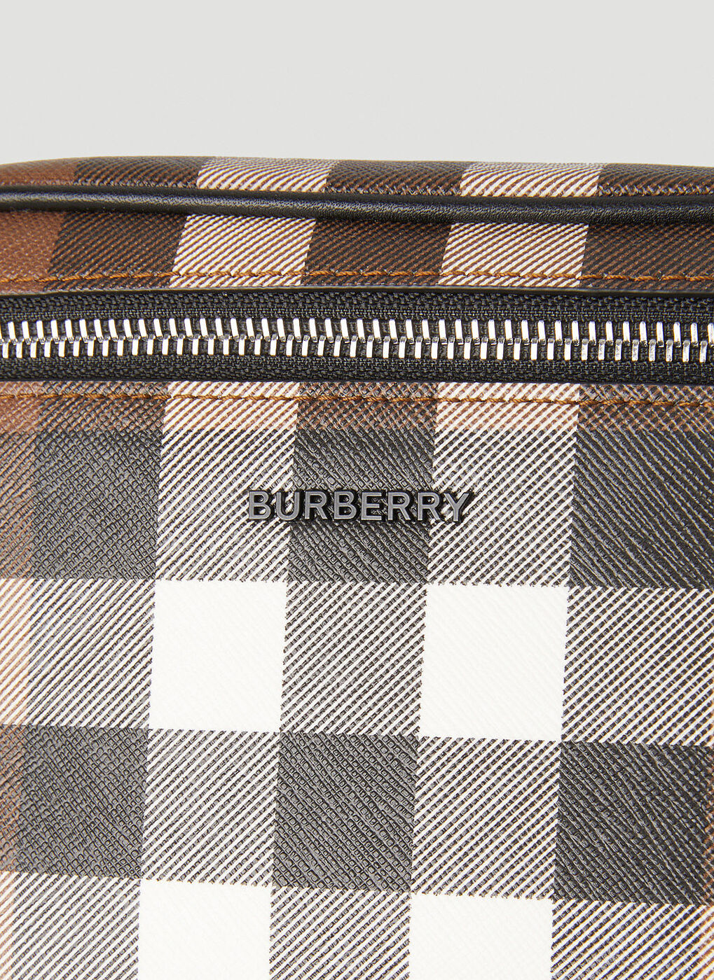 Burberry Cason Brown Checkered Belt Bag New