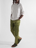 FRAME - Straight-Leg Patchwork Cotton Cargo Trousers - Green