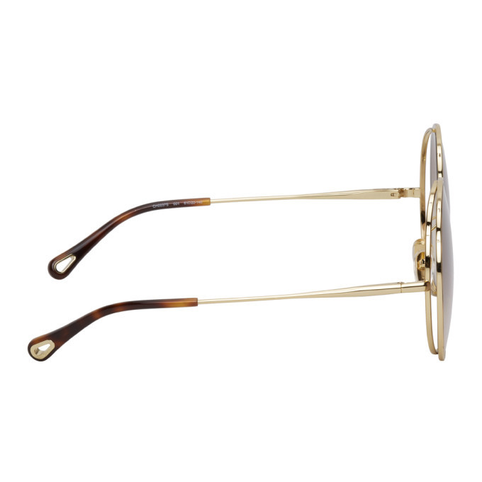 Chloe クロエ CH0037SA ラウンドシェイプ HANAH メタル サングラス ゴールド ユニセックス Chloe Gold Hannah Round Sunglasses Chloe