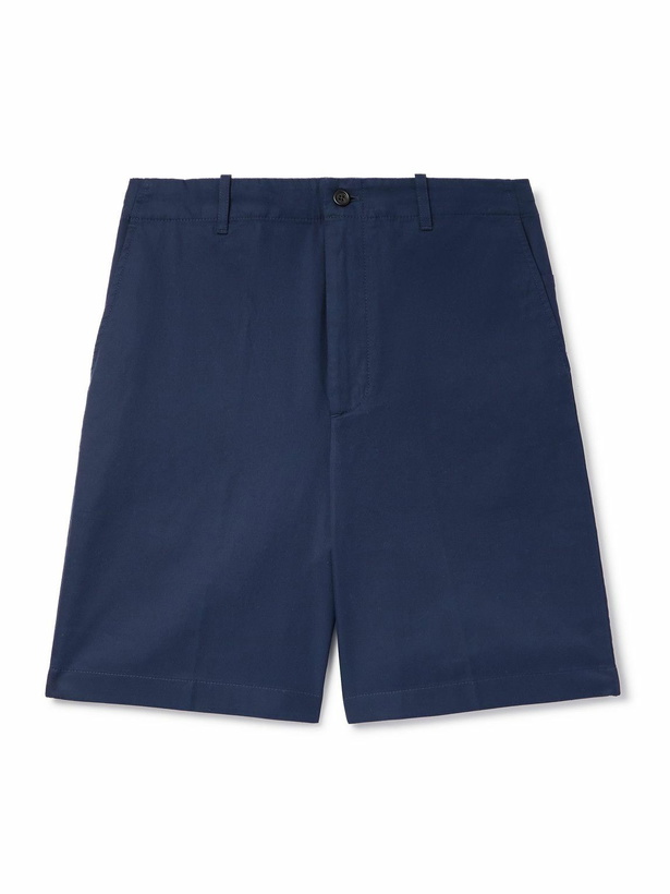 Photo: Dunhill - Straight-Leg Cotton-Twill Chino Shorts - Blue