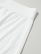 James Perse - Luxe Lotus Cotton-Jersey Boxer Shorts - White