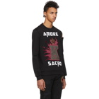 Dolce and Gabbana Black Amore Slit Sweatshirt
