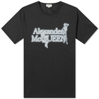 Alexander McQueen Men's Neon Skeleton T-Shirt in Black/White