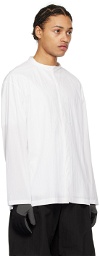 AMOMENTO White Hooded Shirt