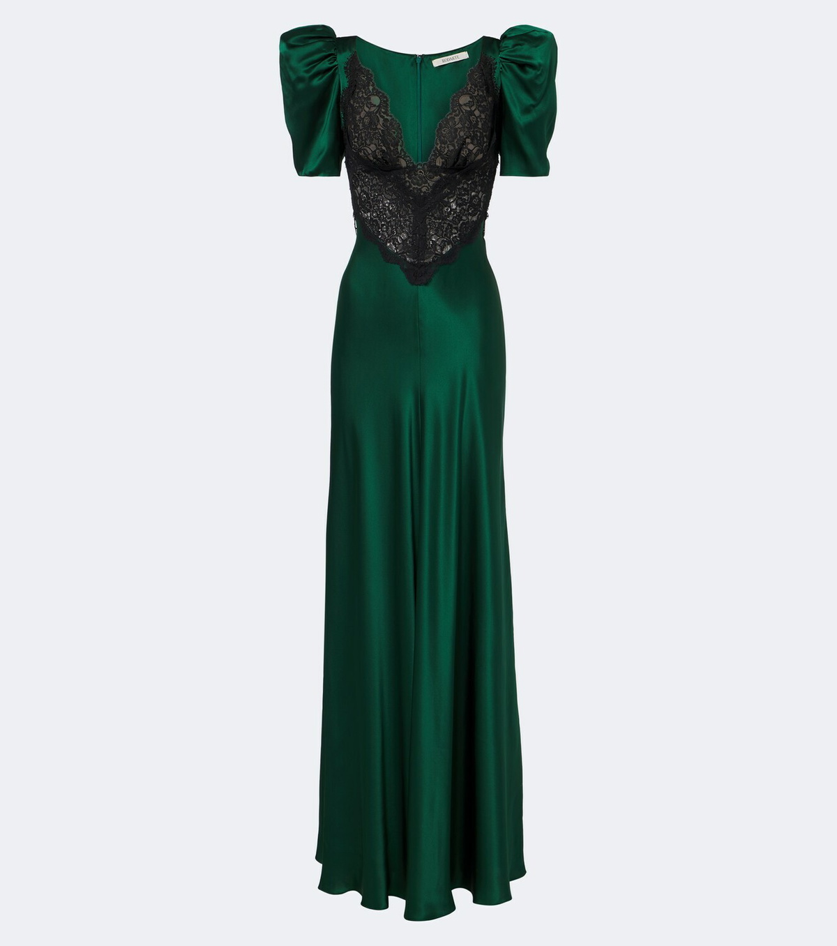 Rodarte Lace-trimmed silk satin gown