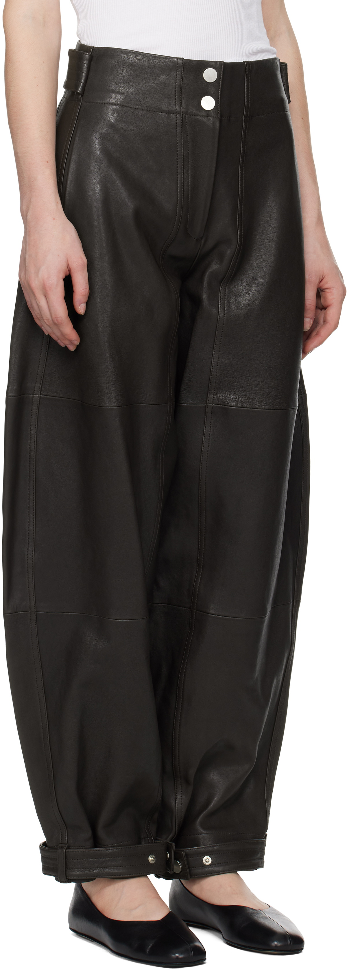CO Brown Balloon Leather Pants