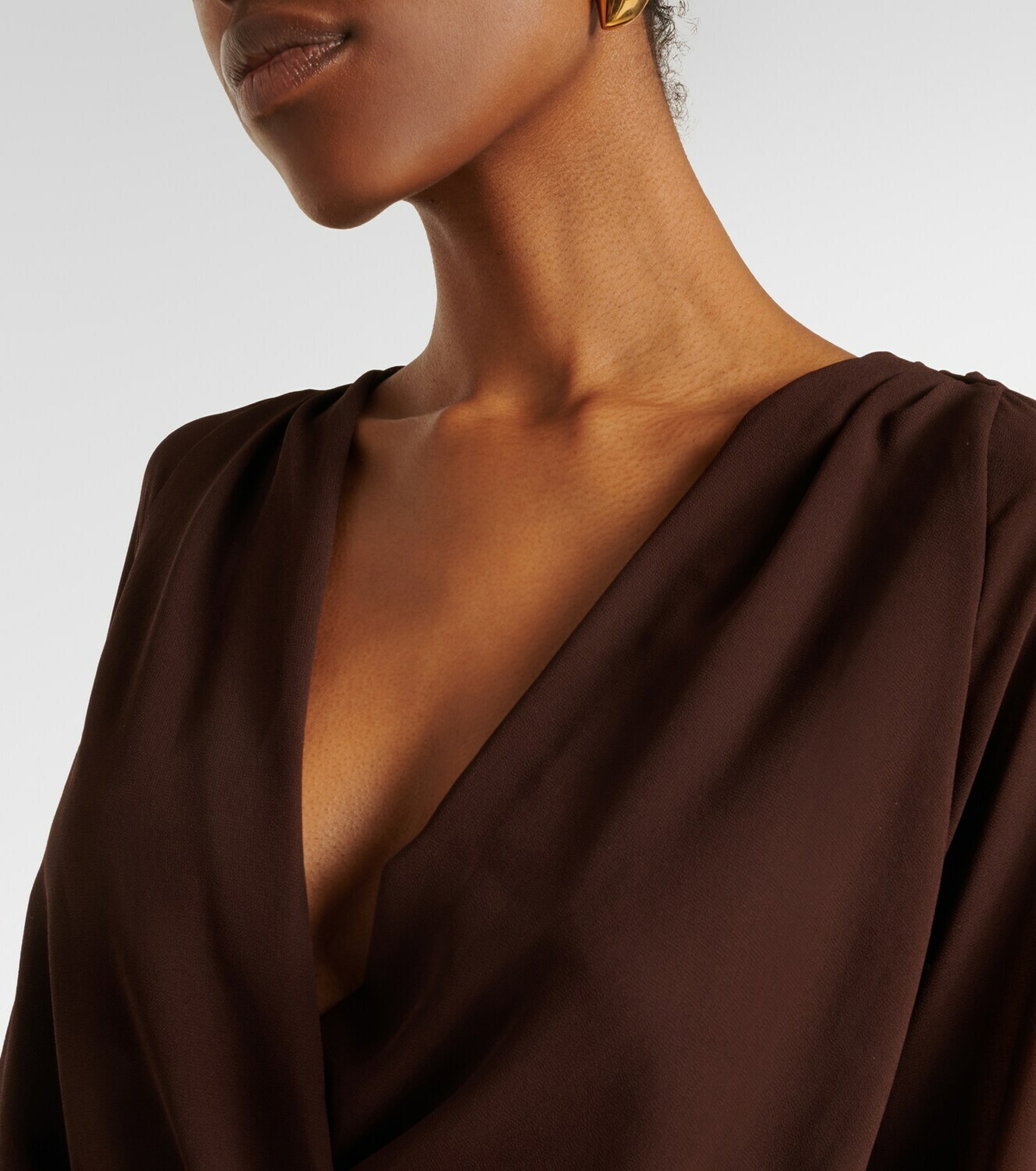 Bananhot Giselle asymmetric tiered maxi dress