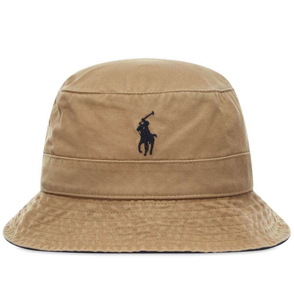 Vintage Polo Ralph Lauren Fly Fishing Bucket Hat RARE Brown