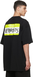 VETEMENTS Black 'My Name Is Vetements' T-Shirt