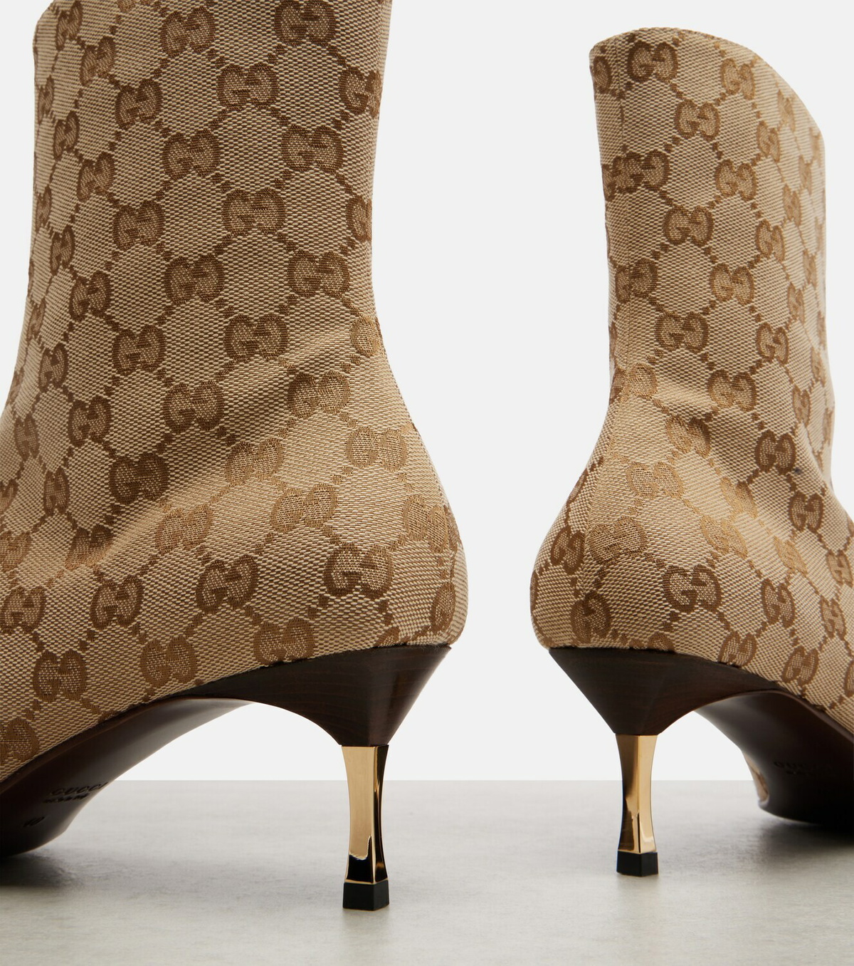 Gucci Bombshell 55 GG Canvas ankle boots