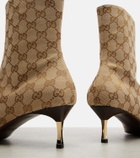 Gucci Bombshell 55 GG Canvas ankle boots