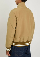 Moncler Reversible Padded Woven Bomber Jacket Beige