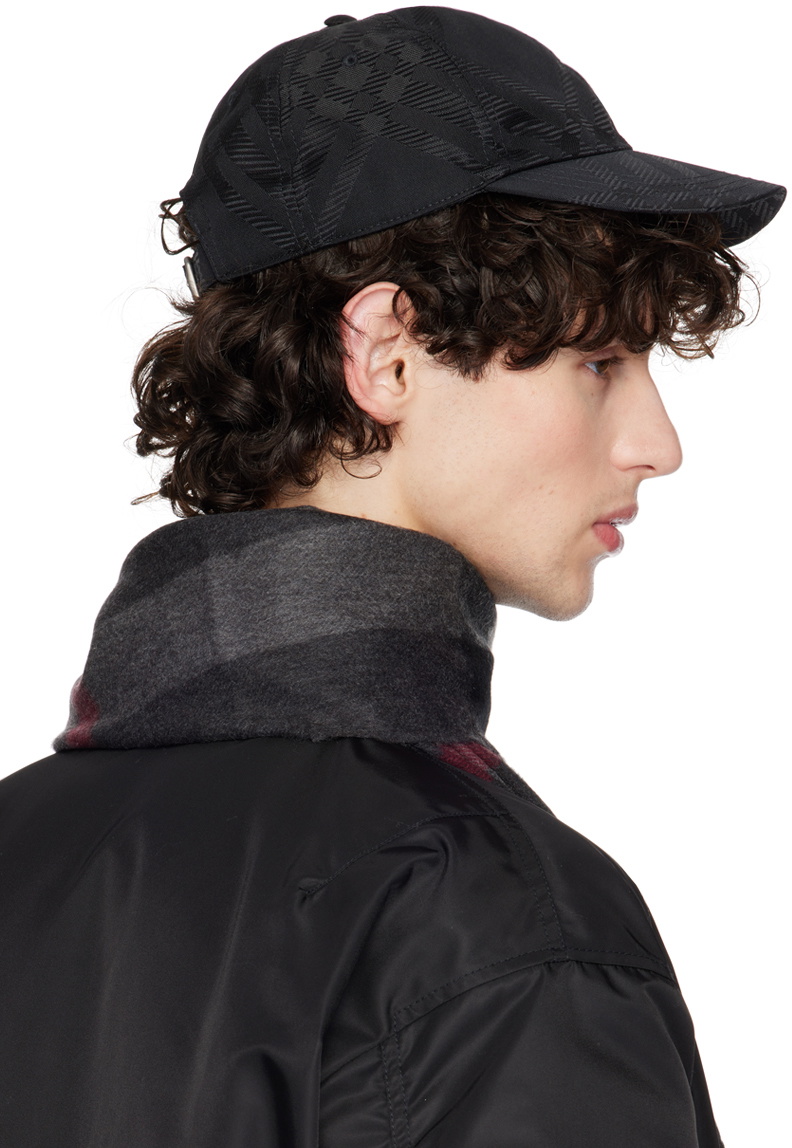 Burberry Black Check Baseball Cap Burberry