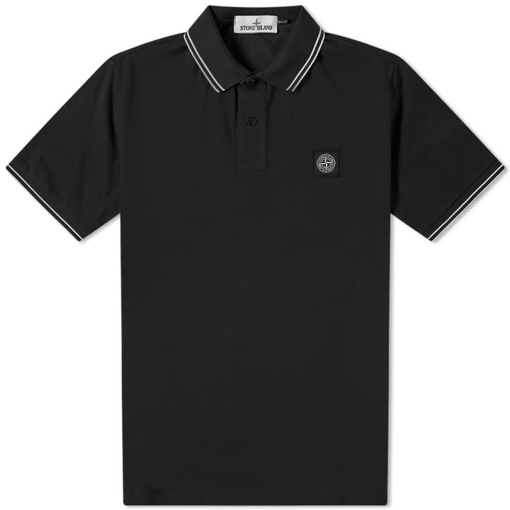 Photo: Stone Island Tipped Polo Black