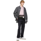 Thom Browne Grey Flannel 4-Bar Snap Front Shirt Jacket