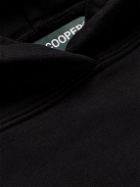 Reese Cooper® - Logo-Print Cotton-Jersey Hoodie - Black