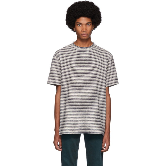 Photo: Norse Projects Off-White Textured Stripe Johannes T-Shirt