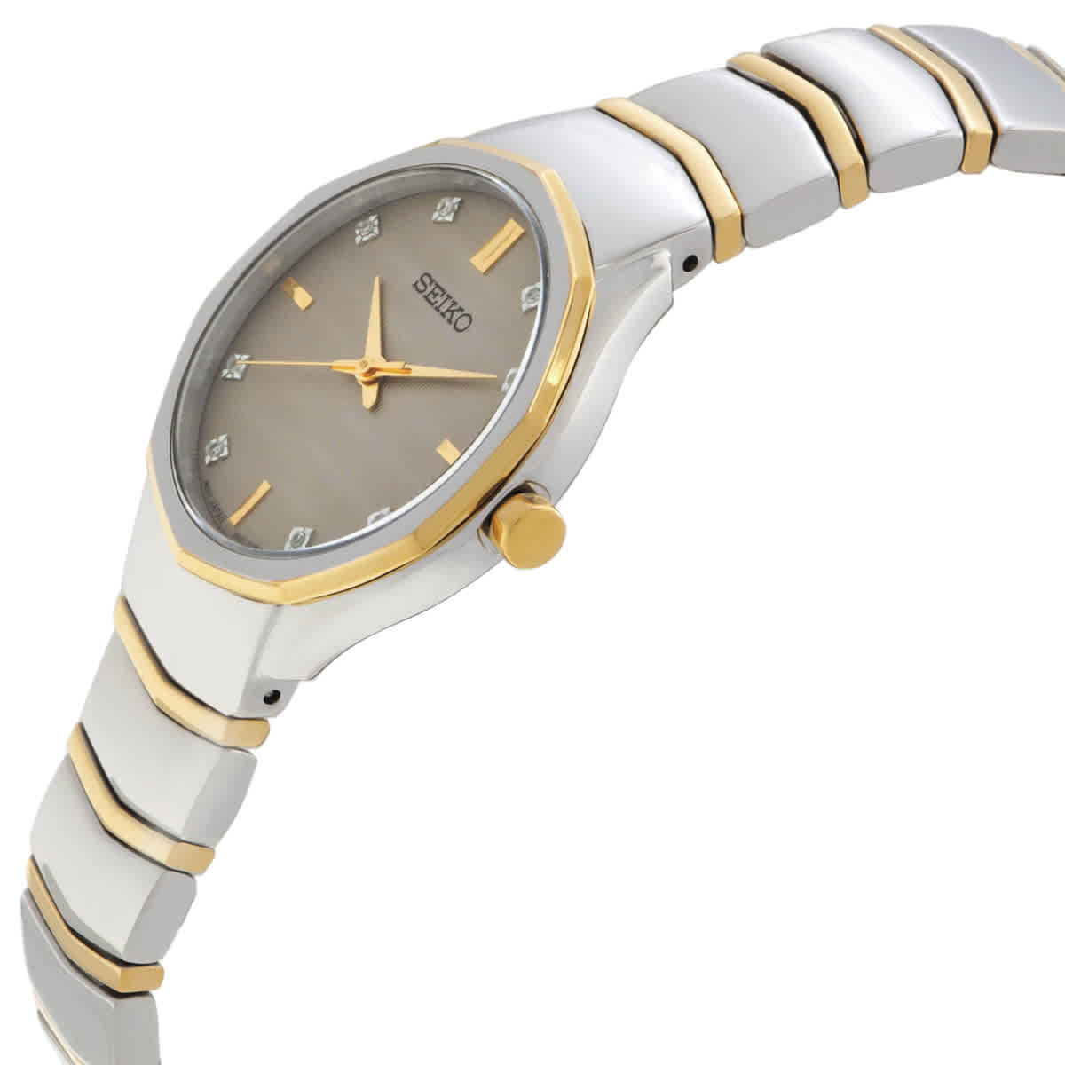 Seiko Quartz Crystal Grey Dial Ladies Watch SUR616P1
