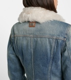 Dolce&Gabbana Shearling-trimmed denim jacket