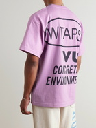 WTAPS - Logo-Appliquéd Printed Cotton-Jersey T-Shirt - Purple