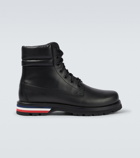 Moncler - Vancouver tricolored-sole leather boots