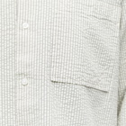 FrizmWORKS Men's Seersucker Stripe Napoli Shirt in White